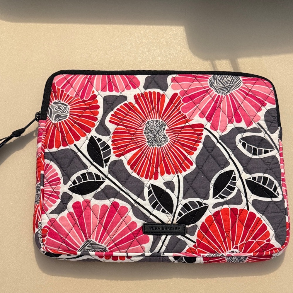 Vera Bradley Floral Tablet/iPad Sleeve - Red and Gray